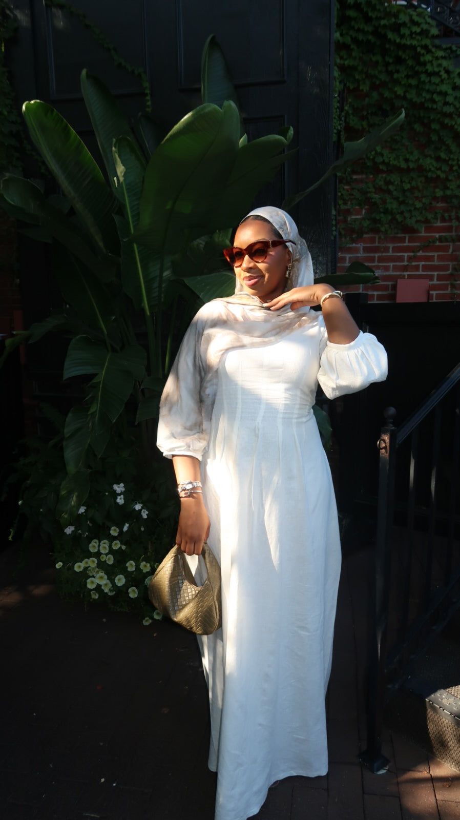 White Linen Maxi Dress
