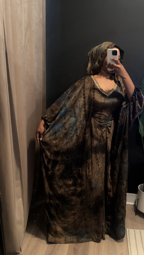 Butterfly Textured Abaya