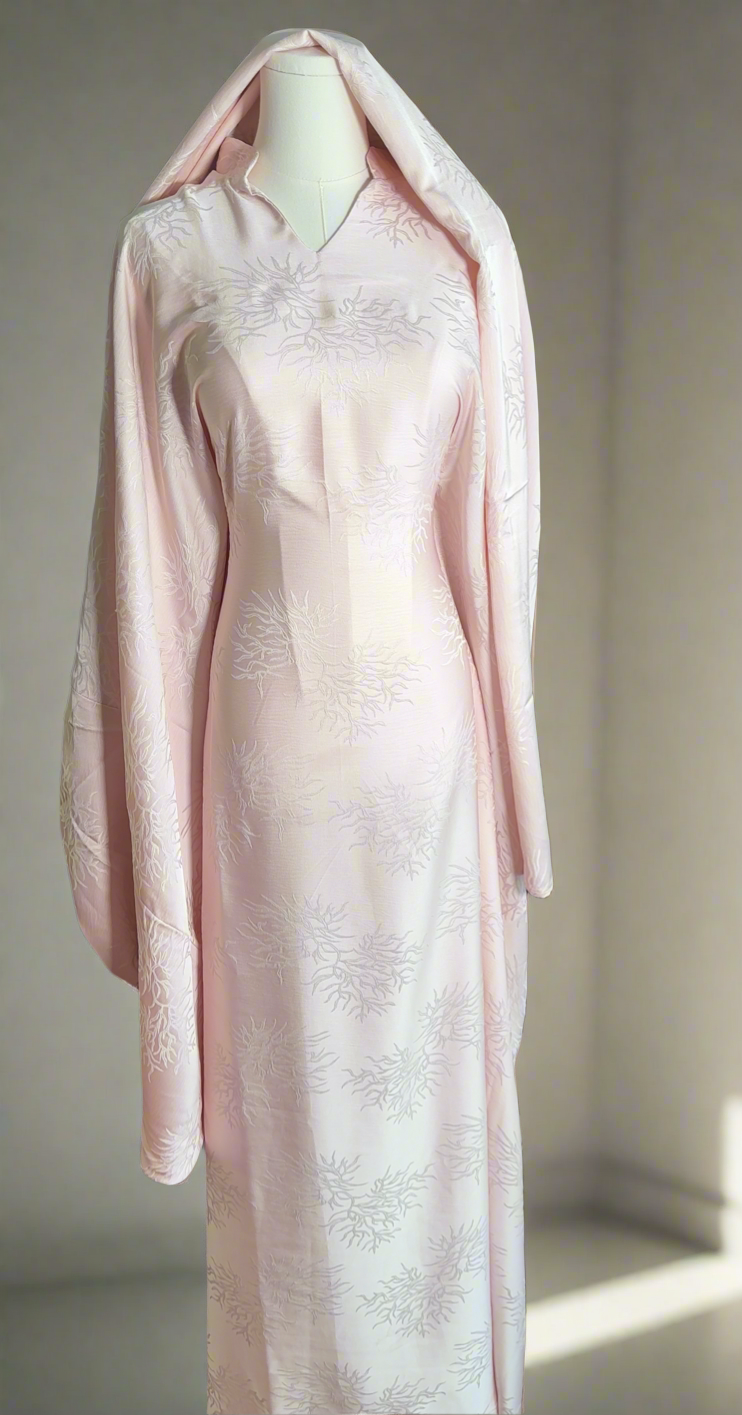 Pink Butterfly Abaya