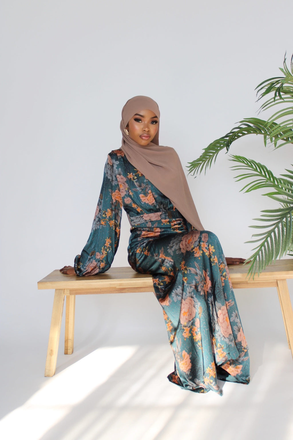 Satin Floral Dress