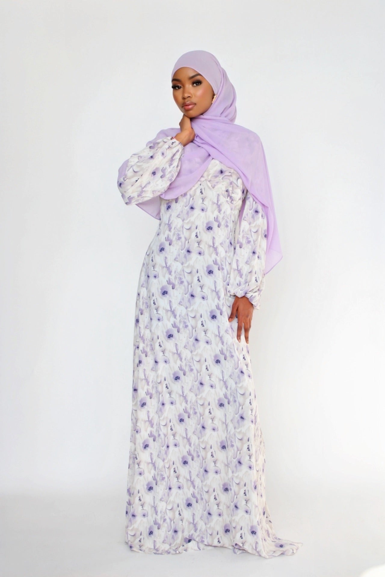 Lilac Mural Dress