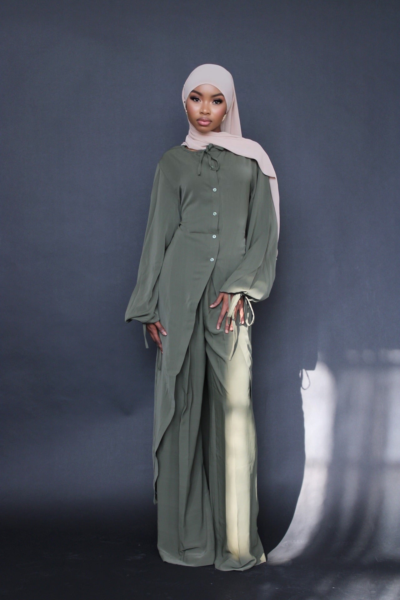 Olive Pants Set