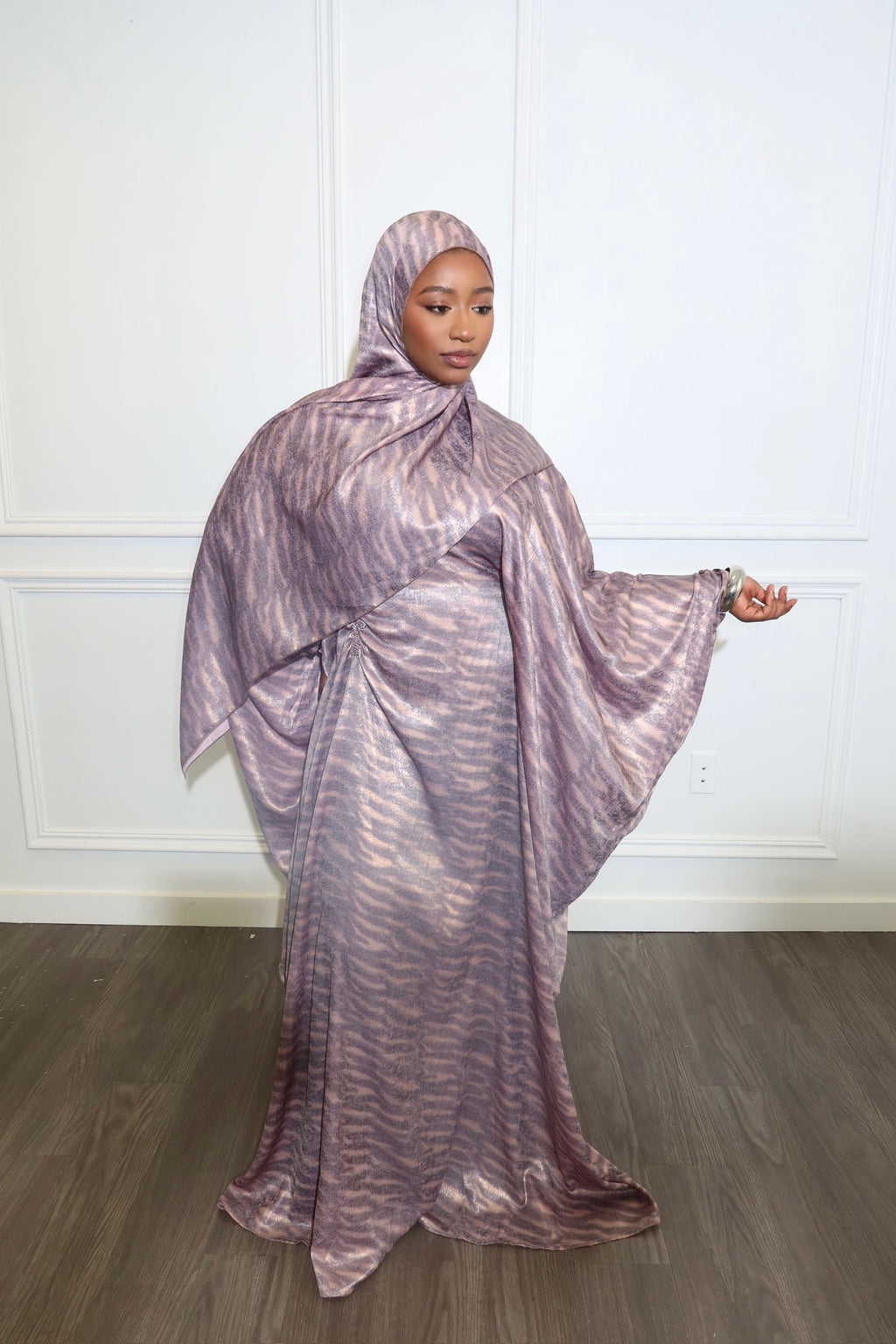 Metallic Butterfly Abaya
