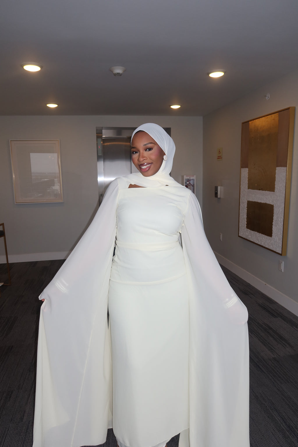 Safiyah Cape Sleeve Dress
