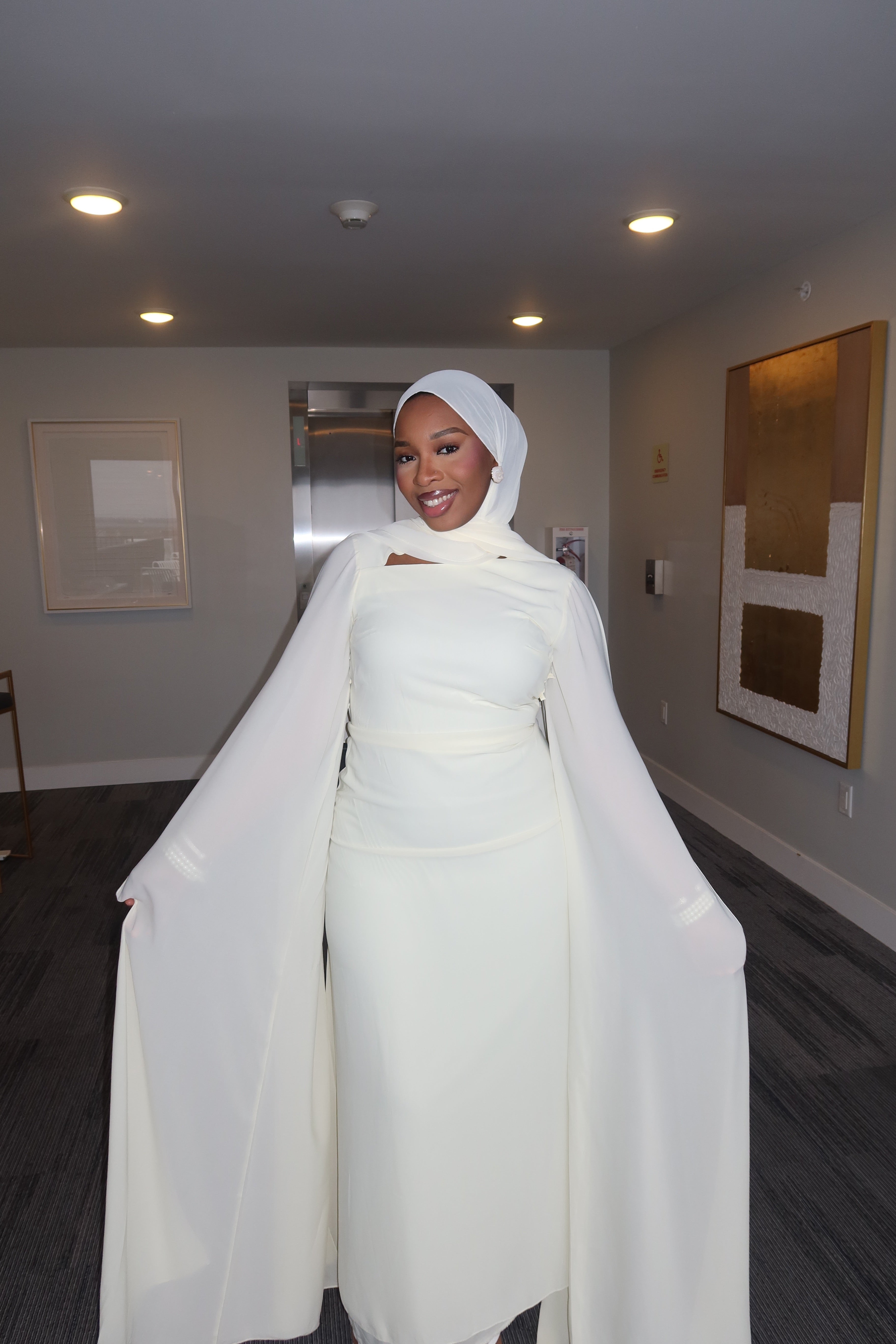 Safiyah Cape Sleeve Dress