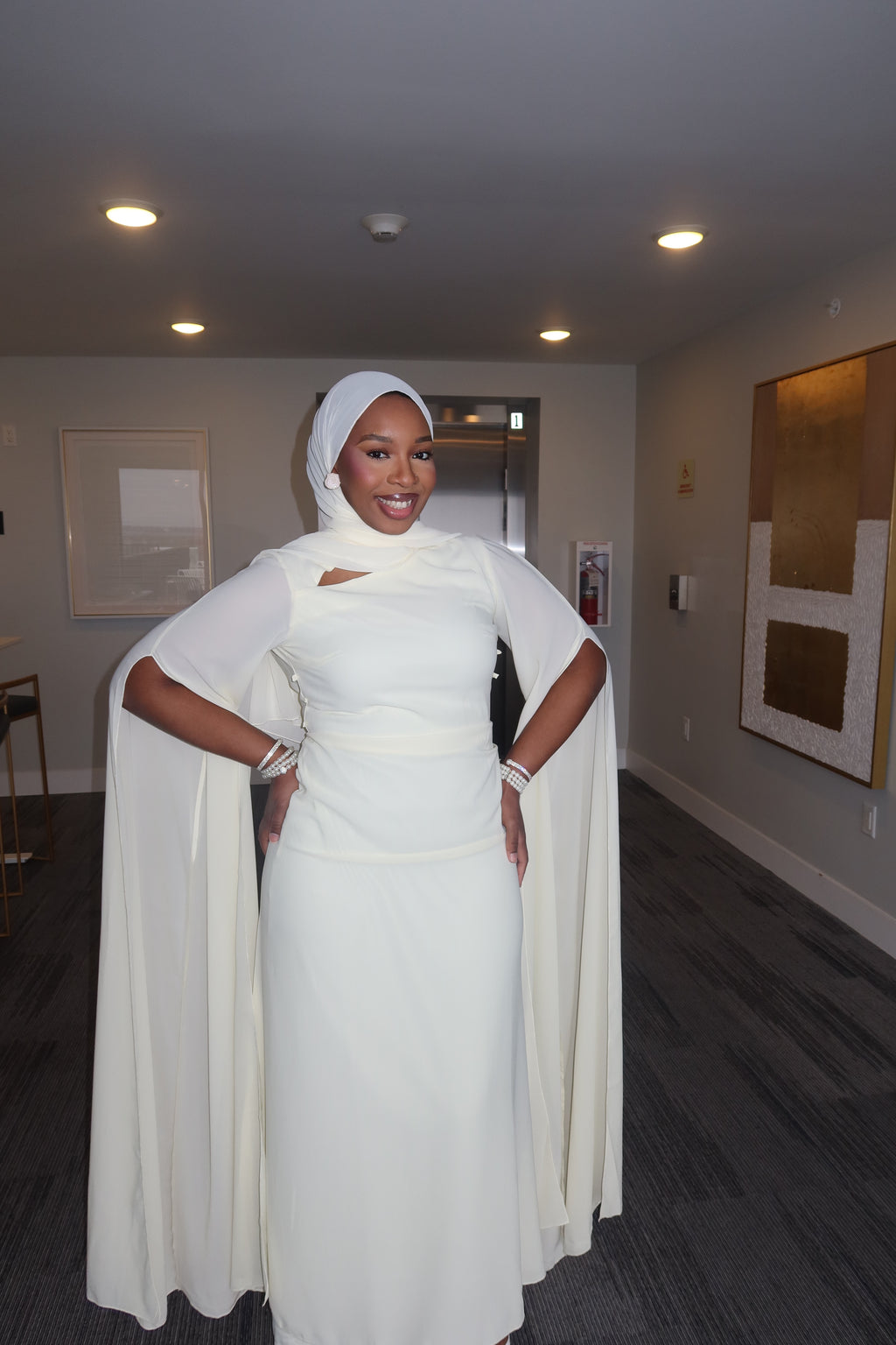 Safiyah Cape Sleeve Dress
