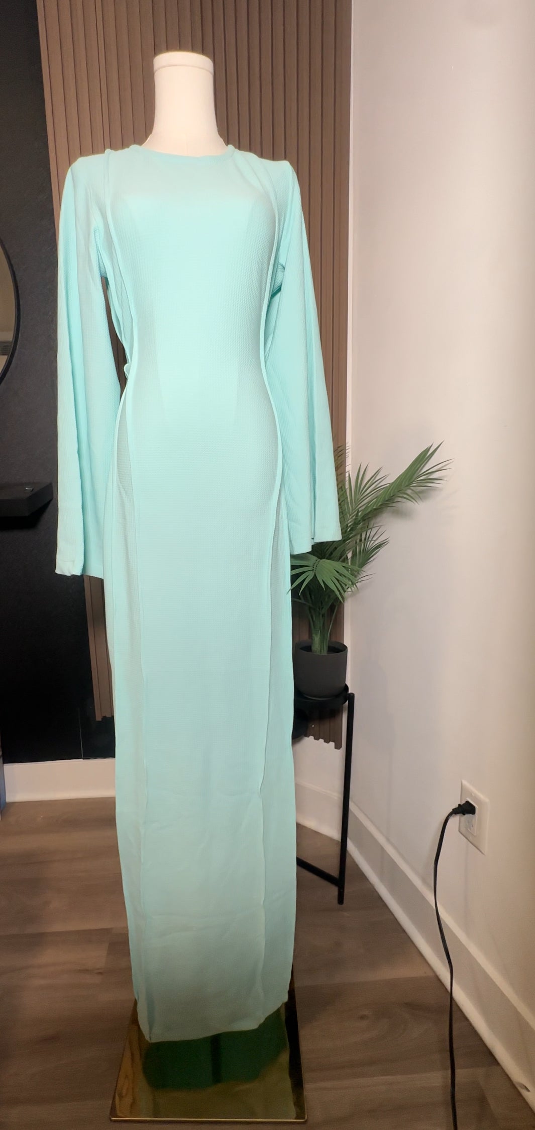 Mint Knitted Maxi Dress