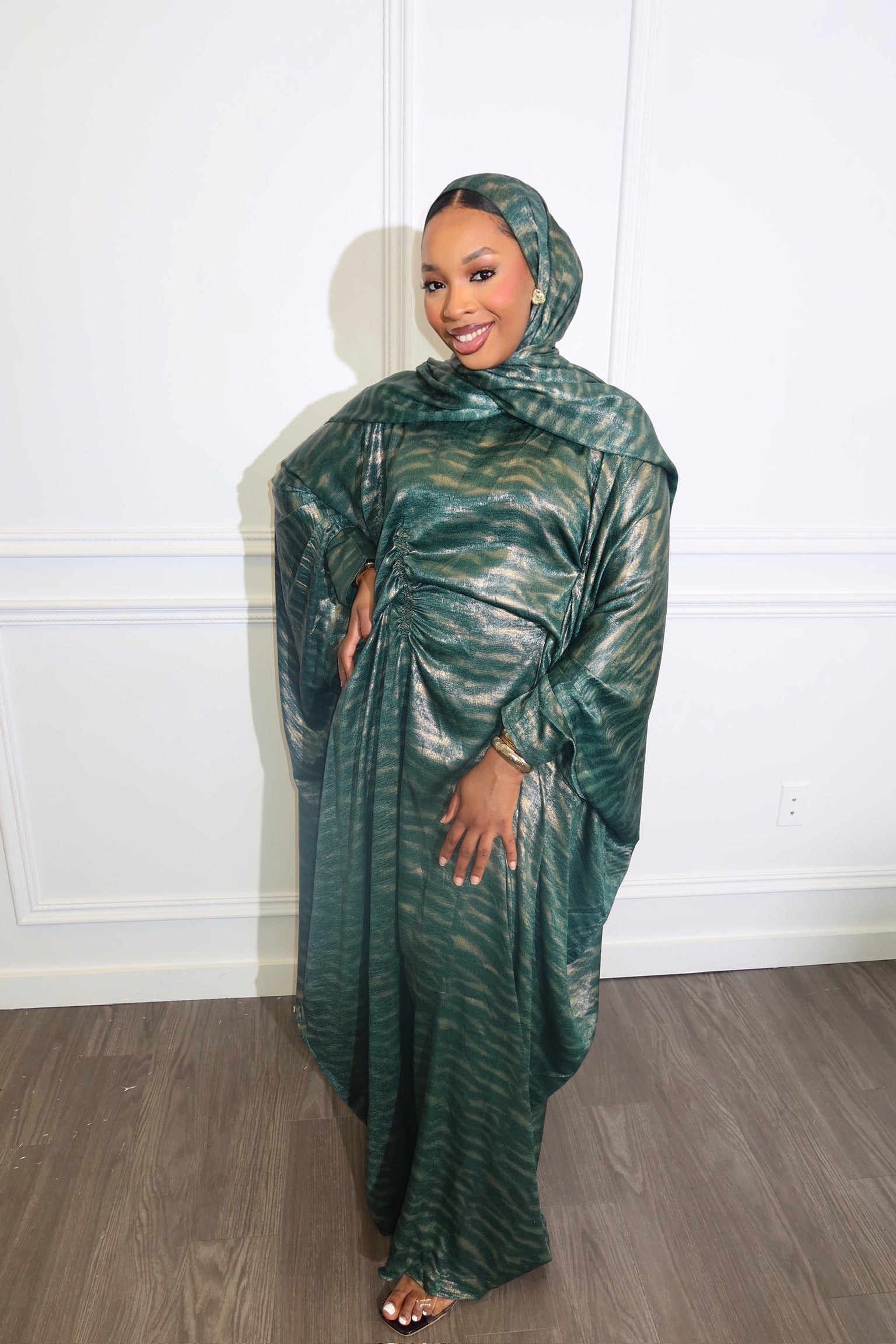 Metallic Butterfly Abaya