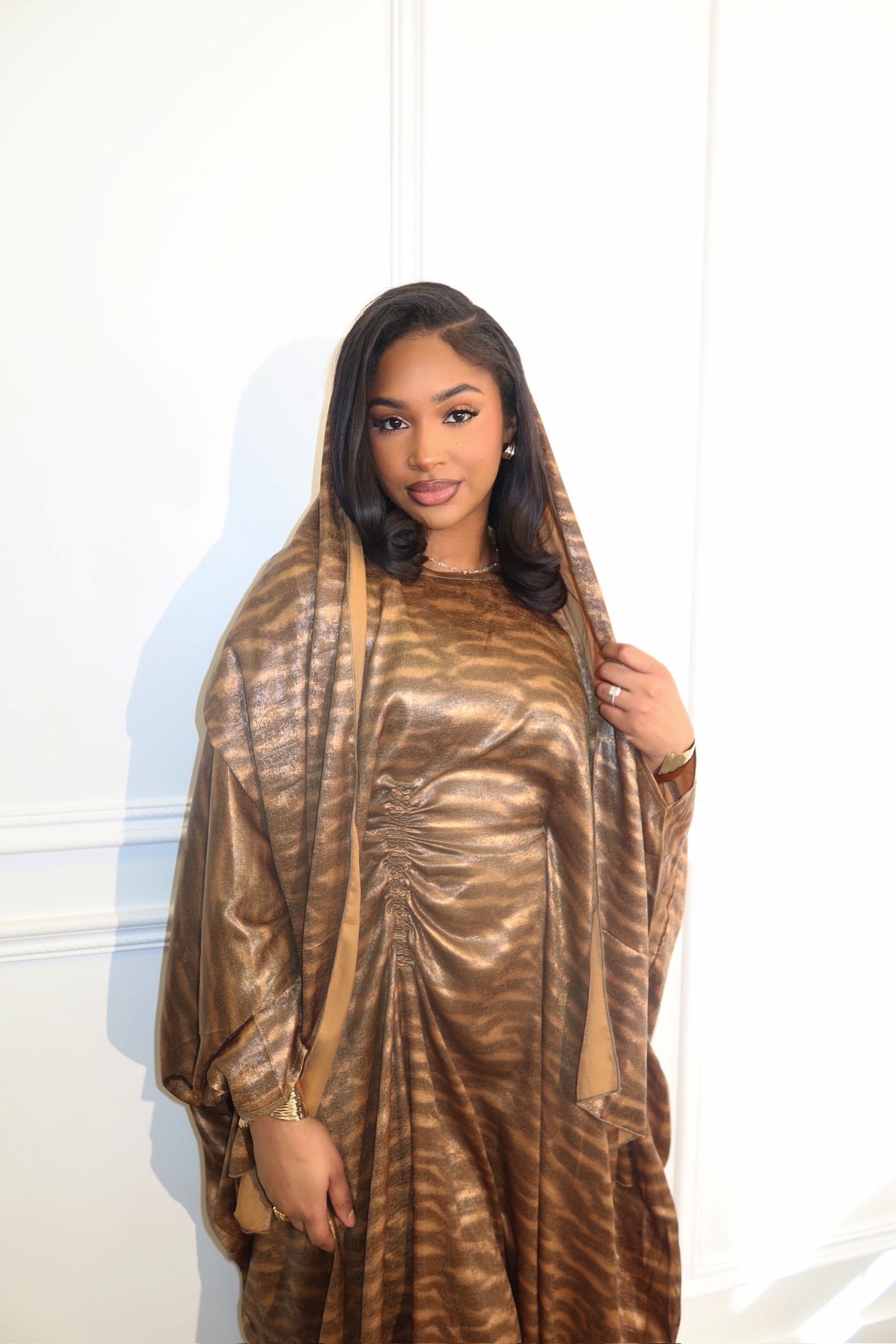 Metallic Butterfly Abaya